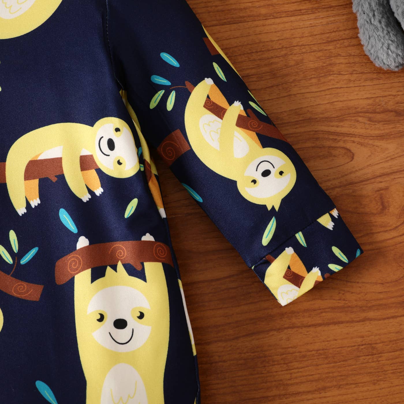 Cartoon Sloth Infant Long-sleeve Jumpsuit