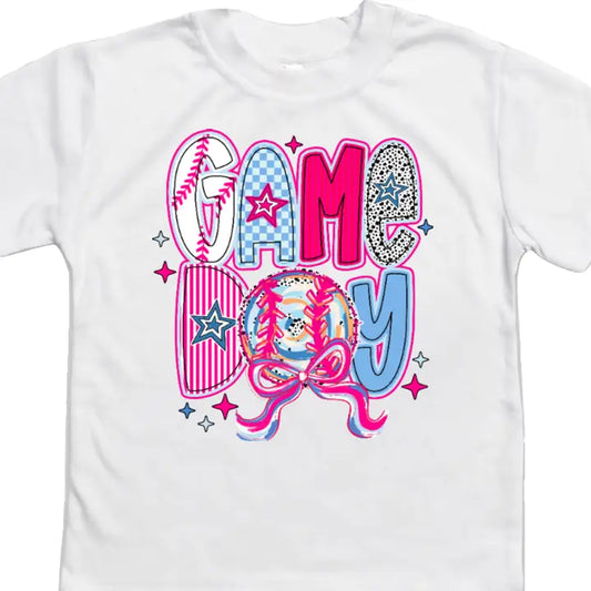 Game Day Girls Baseball Summer Tee Shirt