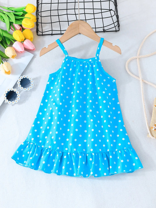 Girls' Summer Strap Casual Dress