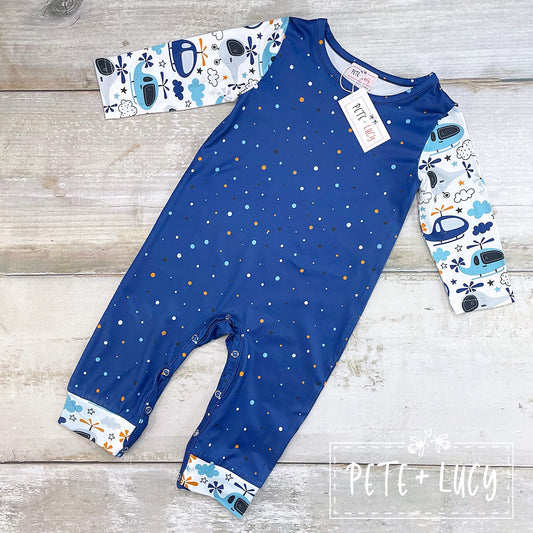 Copter Cutie Boys Romper