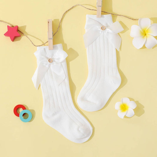 Button Bow Socks