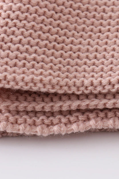 Pink baby knitted soft blanket