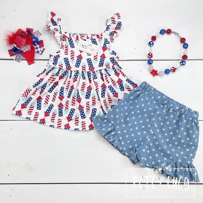 4th of July 2pc Short Set