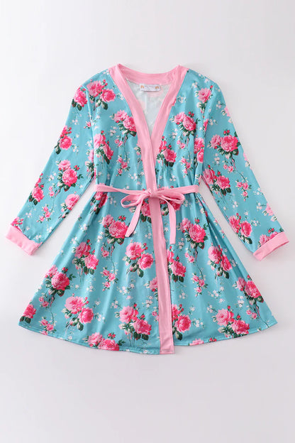 Mint Floral Women's Robe