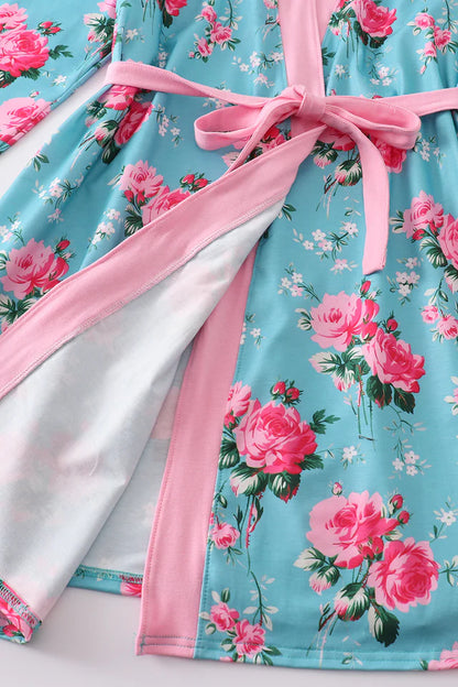 Mint Floral Women's Robe