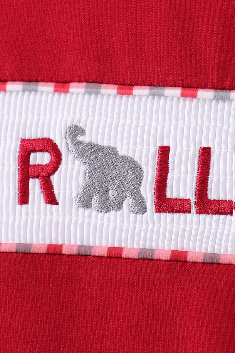 Alabama roll tide smocked plaid shorts set