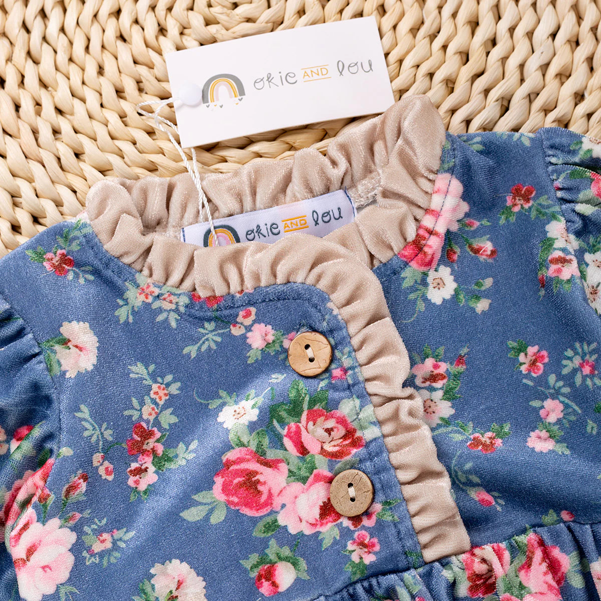 Navy Gardenia Romper