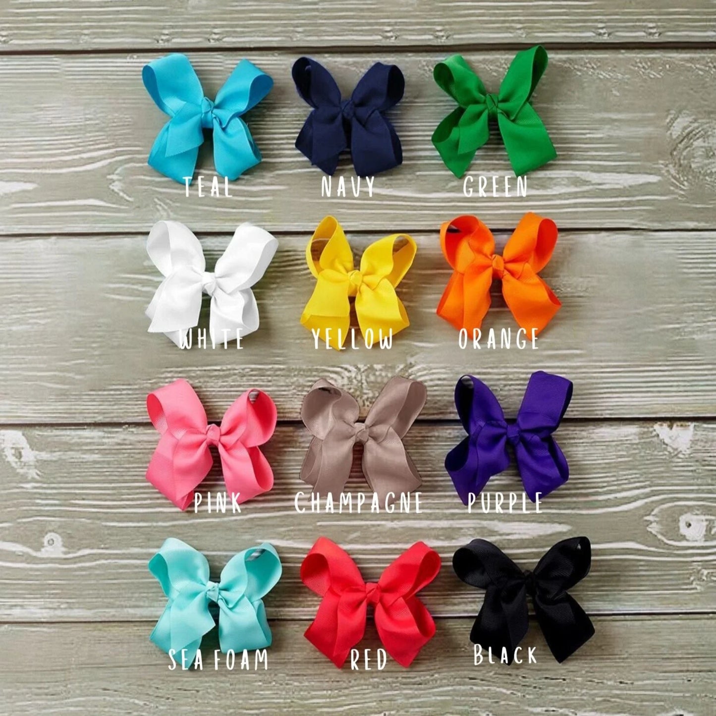 6" Solid Color Bows