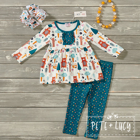 Trees and Dots 2pc Pant Set