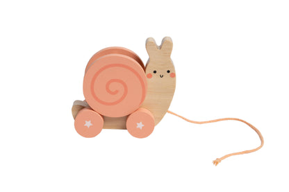 Snail Wooden Pull Toy, Developmental Toys, Nursery Decor