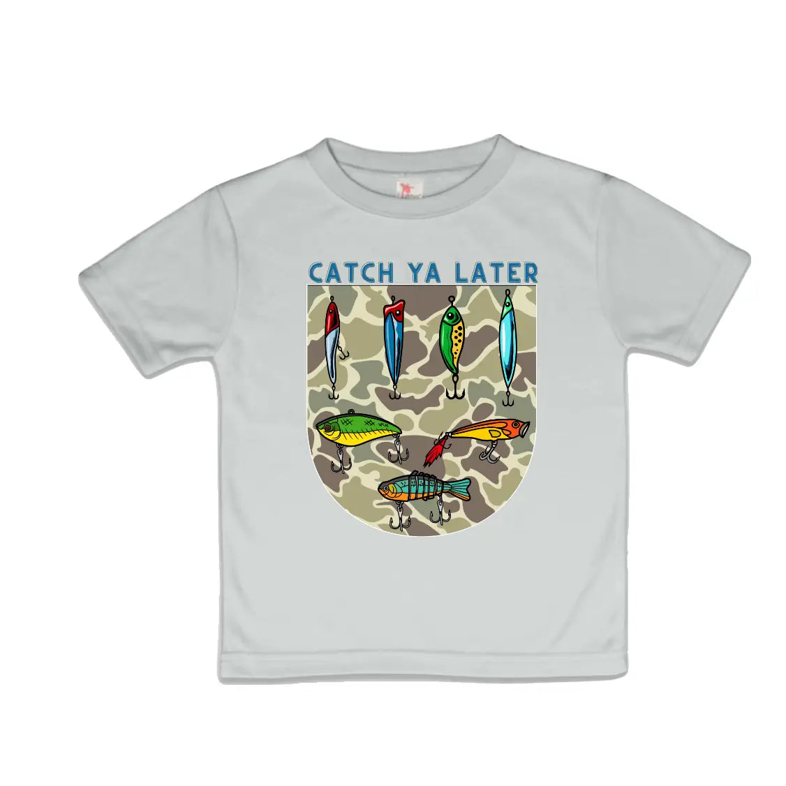 Catch Ya Later Camo Fishing Lures Kids Tee Shirt