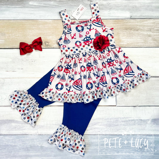 All Aboard 2pc Capri Set