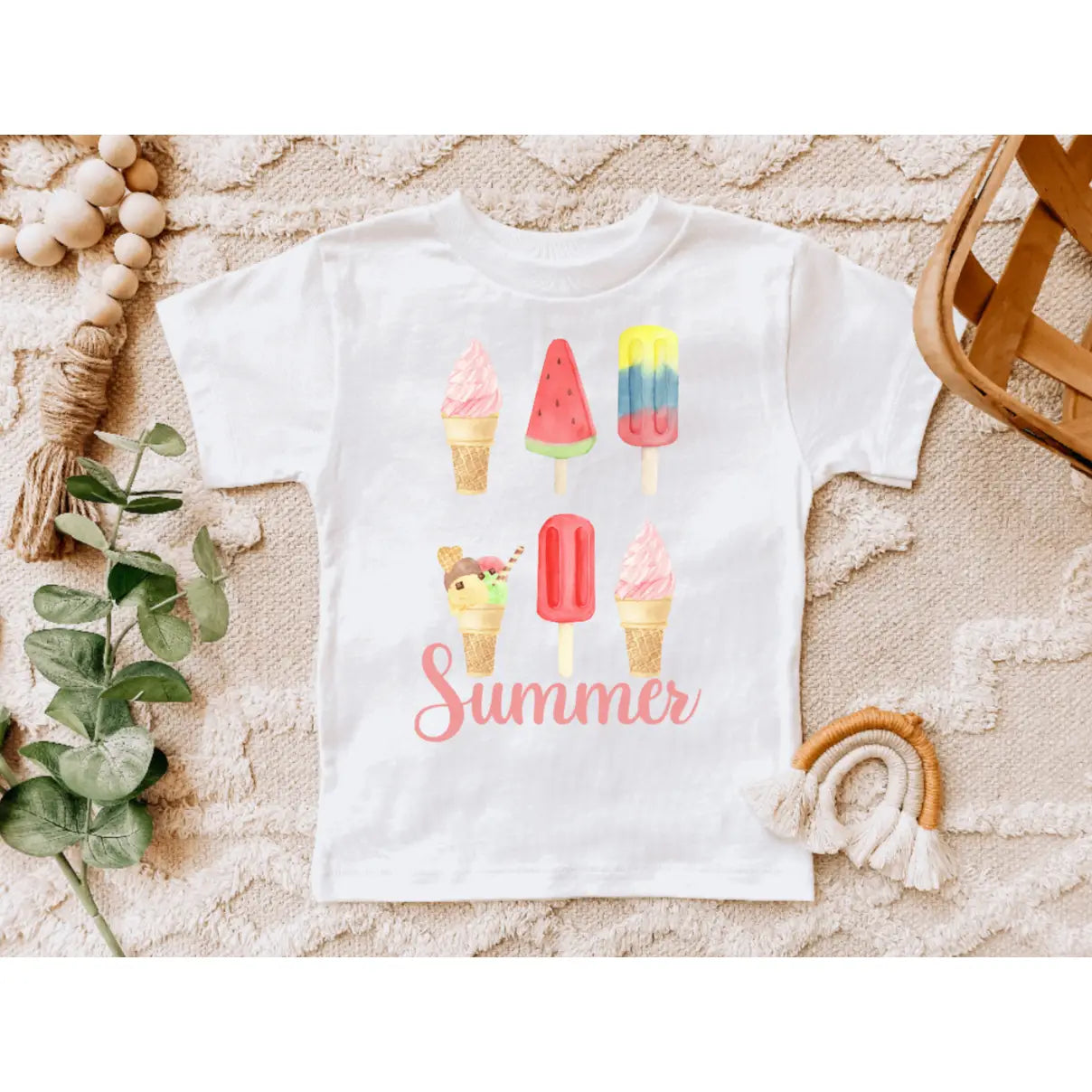 Summer Ice Cream Treats Kids Tee Shirt