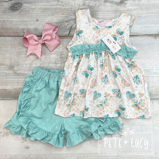 Fancy Flutters 2pc Short Set