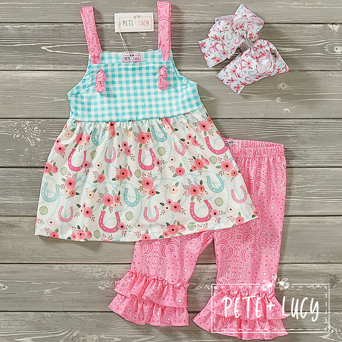 Horseshoe Floral 2pc Set