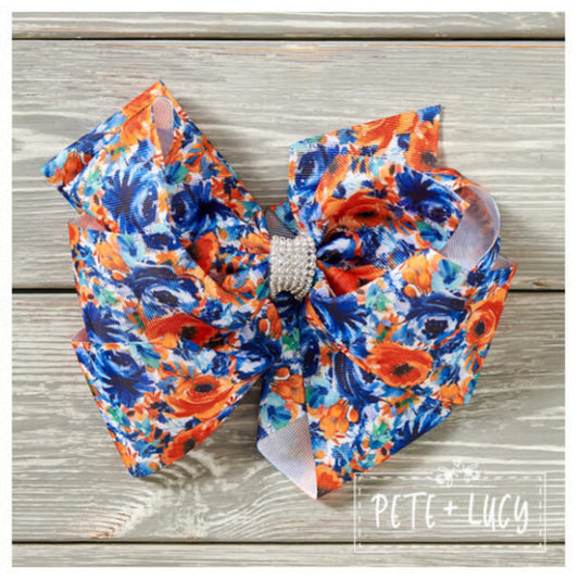 Painted Floral Bow