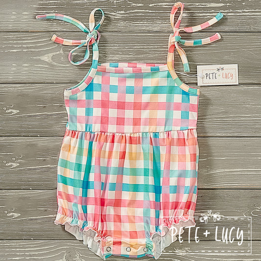 Summertime Gingham Infant Romper